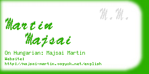 martin majsai business card